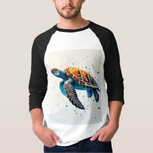 Camiseta Águas Calmas: Celebrar Tartarugas do Mar com ocean