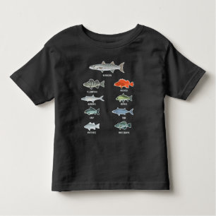 Camiseta Águas frescas De Peixes Espécie Pesca Pesca Pescad