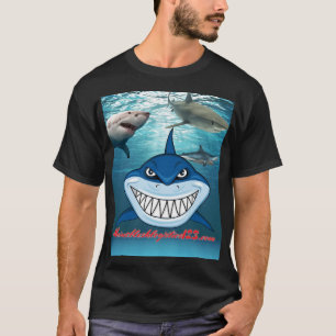 Camiseta águas infestadas por tubarões