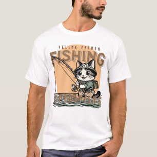 Camiseta Águas Sussuras - Divertimento De Pesca De Gato