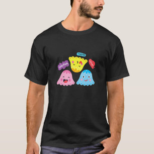Camiseta Águas-vivas Oceano e Marinha de Prata