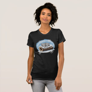 Camiseta Aguente aí gatinho bebê na neve Gatinho fofo pendu