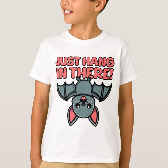 Camiseta Aguente-Se! Bat Bat Pun Cartoon (Frente)