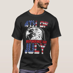 Camiseta Águia América Americana Bandeira Dos EUA Feliz 4 D