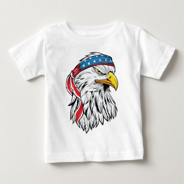 Camiseta águia americana 4 de julho (Frente)