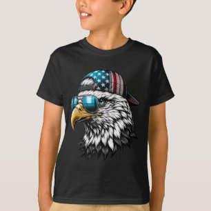 Camiseta Águia Americana Careca Engraçada Legal Dia Da Poss