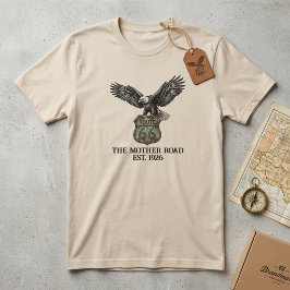 Camiseta Águia Americana Careca Vintage Route 66