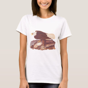 Camiseta Águia americana clássica de Audubon com os peixe