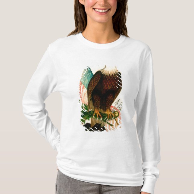 Camiseta Águia americana com bandeira (Frente)