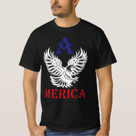 Camiseta Águia Americana com Bandeira Americana