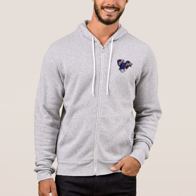 Camiseta Águia Americana com Cores da Bandeira dos EUA (Frente)