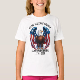 Camiseta Águia Americana com Sinalizador Wings 1776-2026