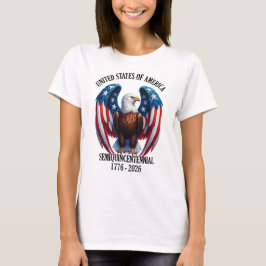 Camiseta Águia Americana com Sinalizador Wings 1776-2026