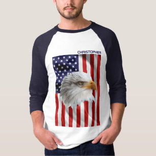 Camiseta Águia Americana Cuta, Bandeira dos EUA, Patrióti