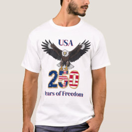 Camiseta Águia Americana de Aniversário de 250 anos da Amér