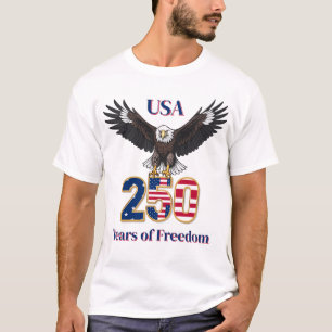 Camiseta Águia Americana de Aniversário de 250 anos da Amér