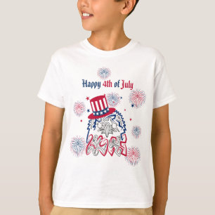 Camiseta Águia Americana do Dia da Independência em 4 de ju