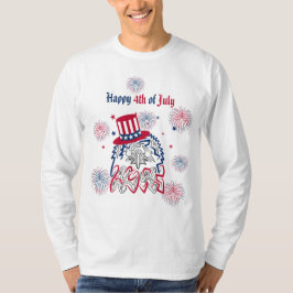 Camiseta Águia Americana do Dia da Independência em 4 de ju