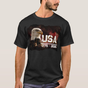 Camiseta Águia Americana EUA 1776 - 2026 Patriótic