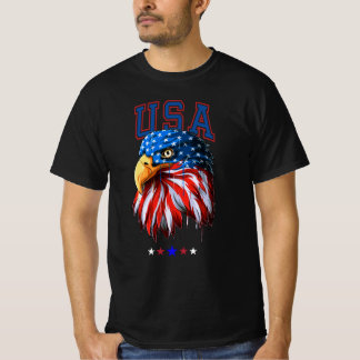Camiseta Águia Americana EUA Americana Patriótica 4 de Julh