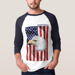 Camiseta Águia Americana Incrível, Bandeira dos EUA, Patrió