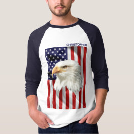Camiseta Águia Americana legal, Bandeira dos EUA, Patriótic