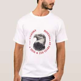Camiseta Águia Americana Patriótica 250º Aniversário EUA 20