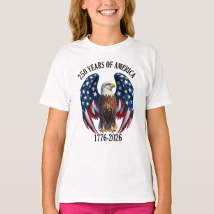 Camiseta Águia Americana Patriótica 250 Anos 1776-2026