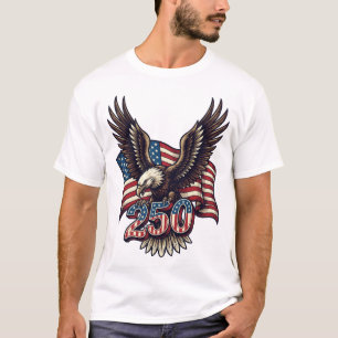 Camiseta Águia Americana Patriótica 4 de Julho