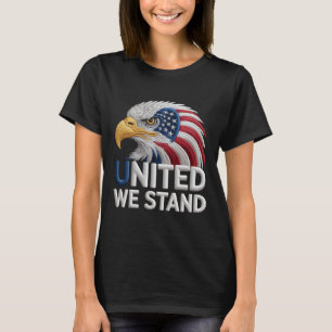 Camiseta Águia Americana Patriótica Estilo de Bordado Patri