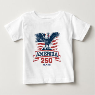 Camiseta Águia Americana Patriótica Feliz 250º Aniversário