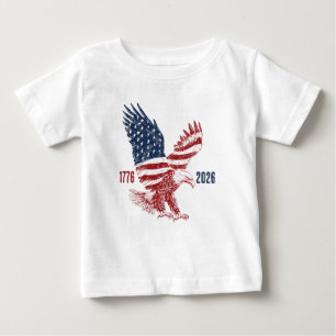 Camiseta Águia Americana Patriótica Feliz 250º Aniversário