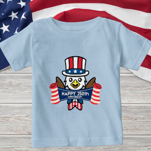 Camiseta Águia Americana Patriótica Feliz 250º Aniversário