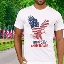 Águia Americana Patriótica Feliz 250º Aniversário