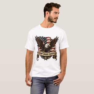 Camiseta Águia Americana Patriótica - Liberdade Ho