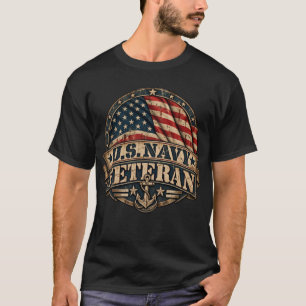 Camiseta Águia & Âncora Patriótica Veterana da Marinha dos 