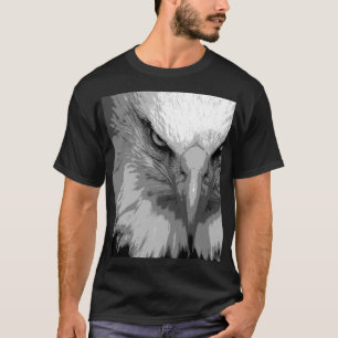 Camiseta Águia Animal Elegante Modelo preto