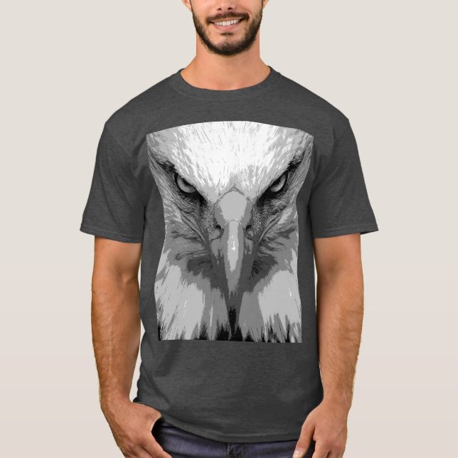 Camiseta Águia Animal Face Modelo dos Homens (Frente)
