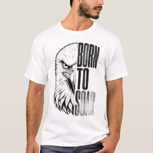 Camiseta Águia Arte   Nascida Para Voar   Vintage Inspirado