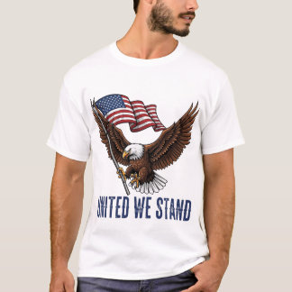 Camiseta Águia Bald Patriótica com Bandeira Americana - "Un