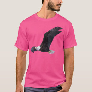 Camiseta Águia Balda Americana Elegante Em Voo Foto Portra