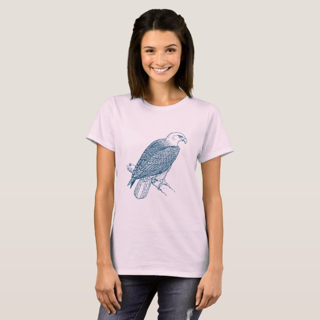 Camiseta Águia Balda - Azul Oceano (Frente Completa)