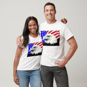 Camiseta Águia Balda e Bandeira Americana