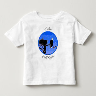 Camiseta Águia Balda no inverno - Arte original sobre a vid
