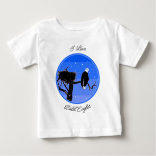 Camiseta Águia Balda no inverno - Arte original sobre a vid