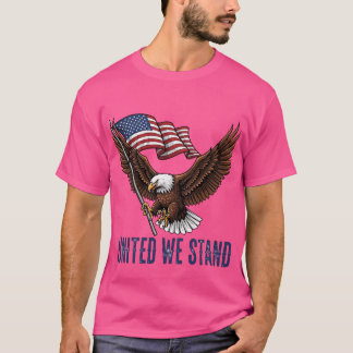 Camiseta Águia Balda Patriótica com Bandeira Americana