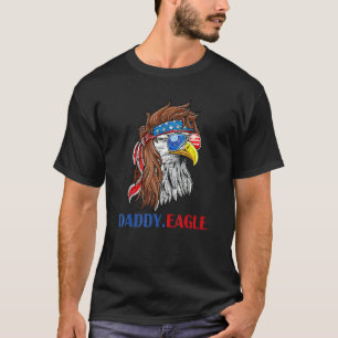Camiseta Águia Balda Patriótica dos Estados Unidos Pai Águi