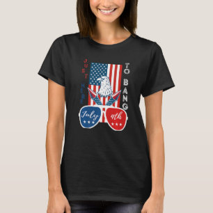 Camiseta Águia Bandeira Dos EUA 4 De Julho Vintage Só Estou