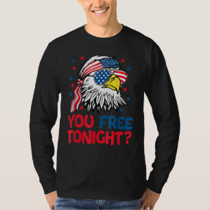 Camiseta Águia Careca Bandeira Americana Você Livre Esta No