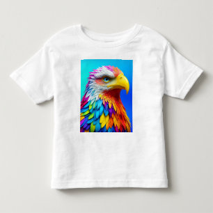 Camiseta Águia Careca Colorida com Cores de Arco-Íris-65456